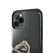 Skeleton Scratch Cat Gothic Humor Tough Phone Case LavenderCeleste