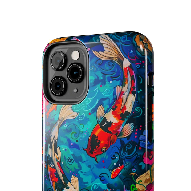 Vibrant Koi Pond Pop Art Tough Phone Case