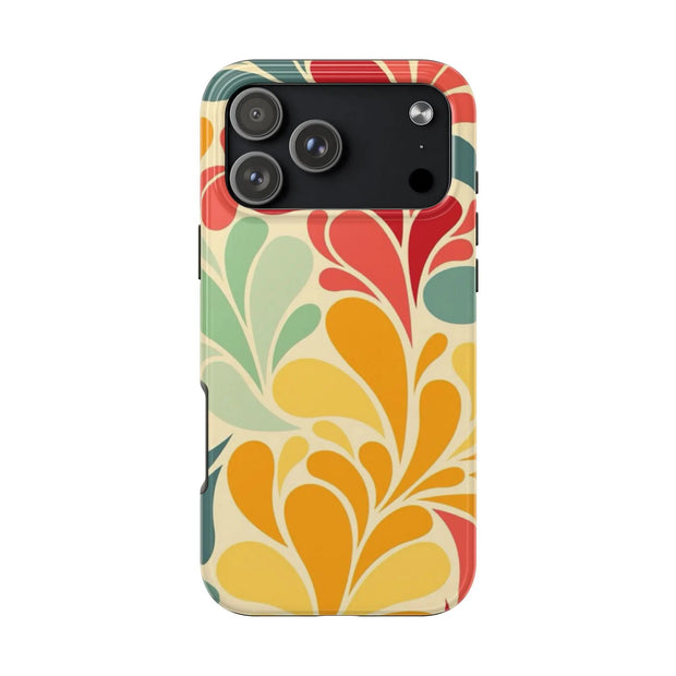 Vintage Retro 70s Abstract Groovy Tough Phone Case LavenderCeleste