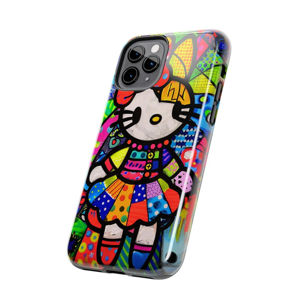 Pop Patchwork Kitty Tough Phone Case Printify