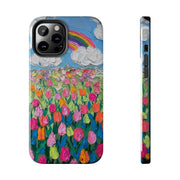 Rainbow Tulip Field Tough Phone Case LavenderCeleste