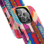 Tulsa Oklahoma Retro Pop Skyline Tough Phone Case LavenderCeleste