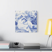 Ragdoll Toile Matte Canvas Art Print LavenderCeleste