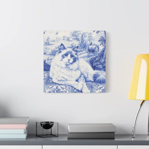 Ragdoll Toile Matte Canvas Art Print LavenderCeleste
