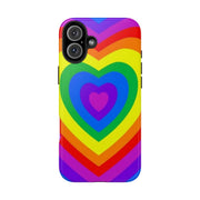 Pride Rainbow Heart Tough Phone Case LavenderCeleste