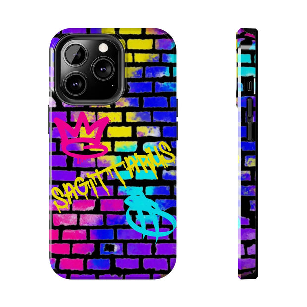 Sagittarius Graffiti Wall Zodiac Tough Phone Case LavenderCeleste