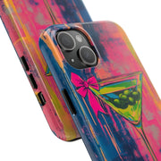 Neon Martini Pop Art Tough Phone Case Printify
