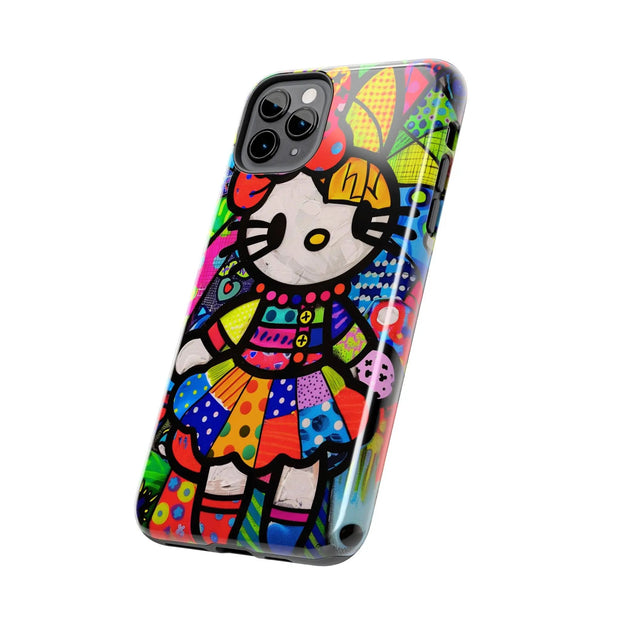 Pop Patchwork Kitty Tough Phone Case Printify