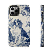 Blue Toile Beagle Country Scenic Tough Phone Case LavenderCeleste