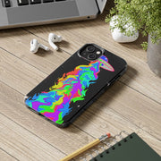 Psychedelic Neon UFO Abduction Tough Phone Case LavenderCeleste
