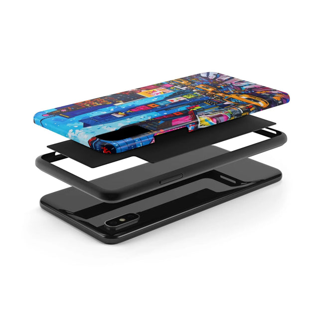 Times Square NYC Pop Art Tough Phone Case LavenderCeleste
