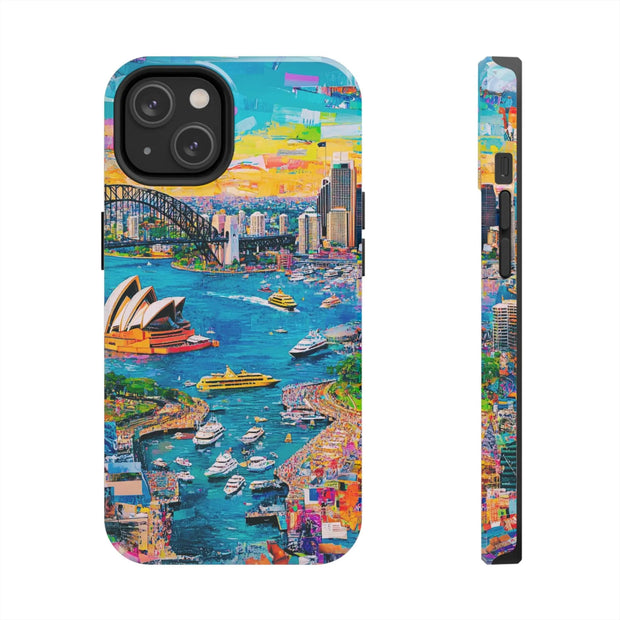 Sydney Collage Skyline Art Tough Phone Case LavenderCeleste