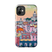 Lisbon Portugal Tough Phone Case – Pastel City Skyline Aesthetic