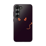 Neon Devil Eyes Tough Phone Case – Minimal Dark Glow Aesthetic Printify