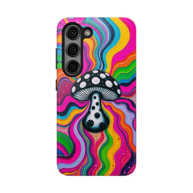Psychedelic Rainbow Mushroom Art – Trippy Tough Case Printify