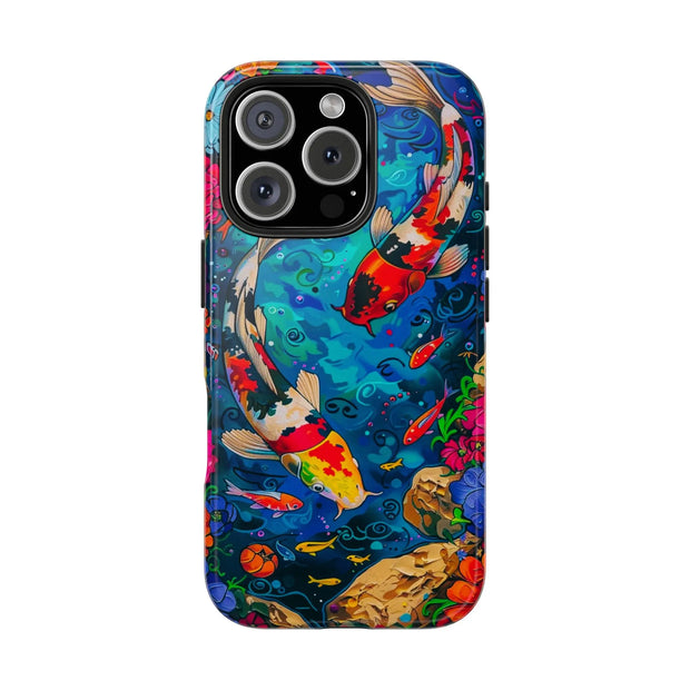 Vibrant Koi Pond Pop Art Tough Phone Case