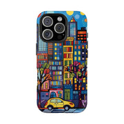 Upper Eastside NYC Pop Art Tough Phone Case LavenderCeleste
