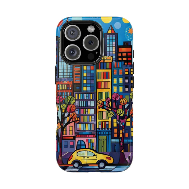 Upper Eastside NYC Pop Art Tough Phone Case LavenderCeleste