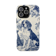 Blue Toile Beagle Country Scenic Tough Phone Case LavenderCeleste