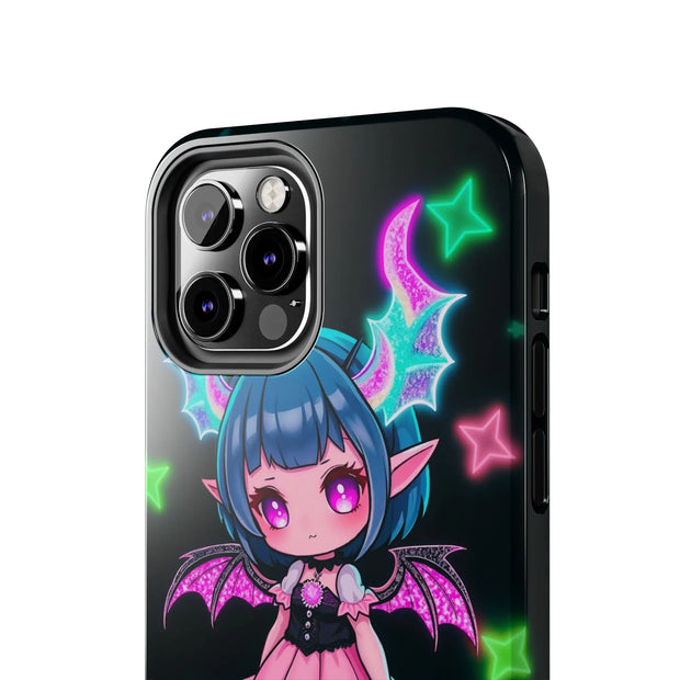 Kawaii Gothic Succubus Neon Heart Tough Phone Case