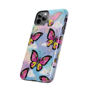 Retro Pop Art Butterfly Sky Tough Phone Case