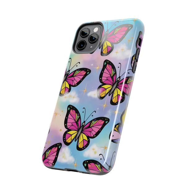 Retro Pop Art Butterfly Sky Tough Phone Case