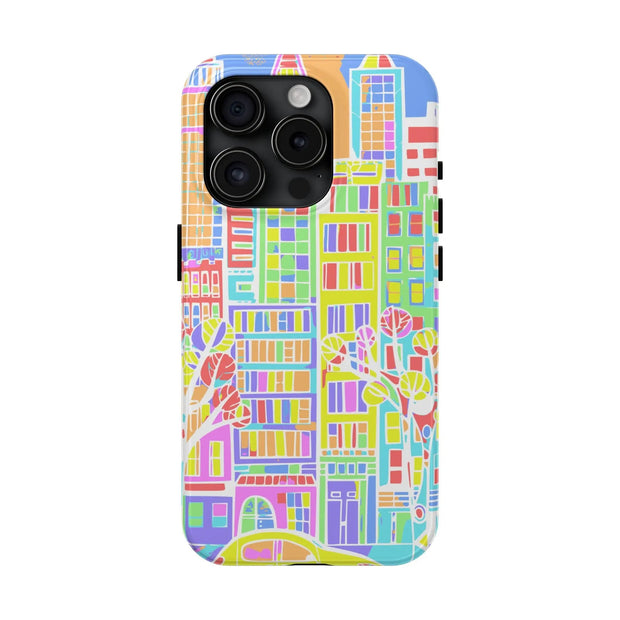 Upper East Side Pastel City Tough Phone Case LavenderCeleste