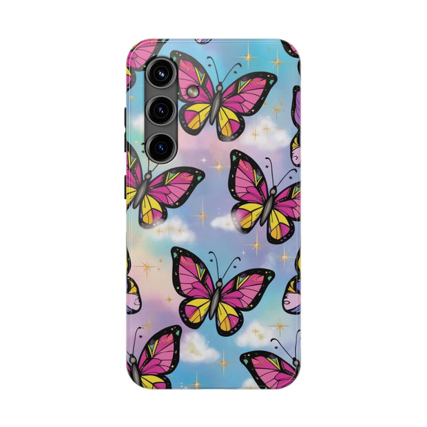 Retro Pop Art Butterfly Sky Tough Phone Case