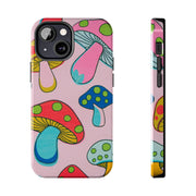 Retro Groovy Mushroom Tough Phone Case LavenderCeleste