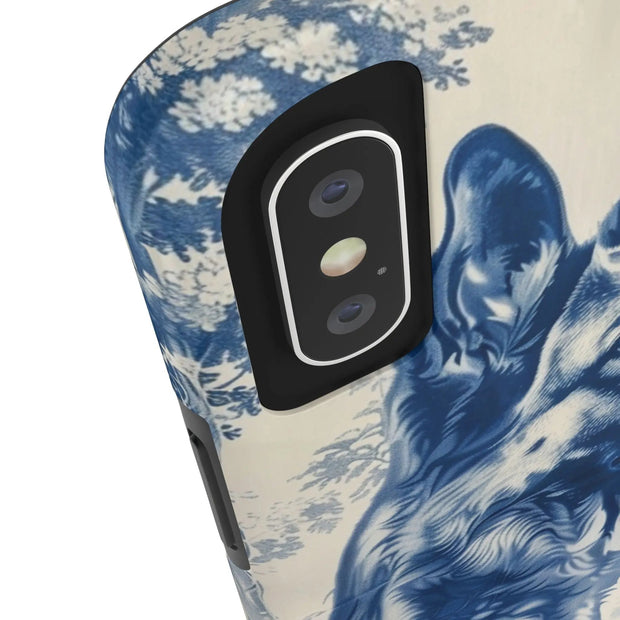 Blue Toile German Shepherd Scenic Tough Phone Case LavenderCeleste