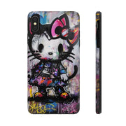 Goth Street Cat Pop Art Graffiti Tough Phone Case LavenderCeleste