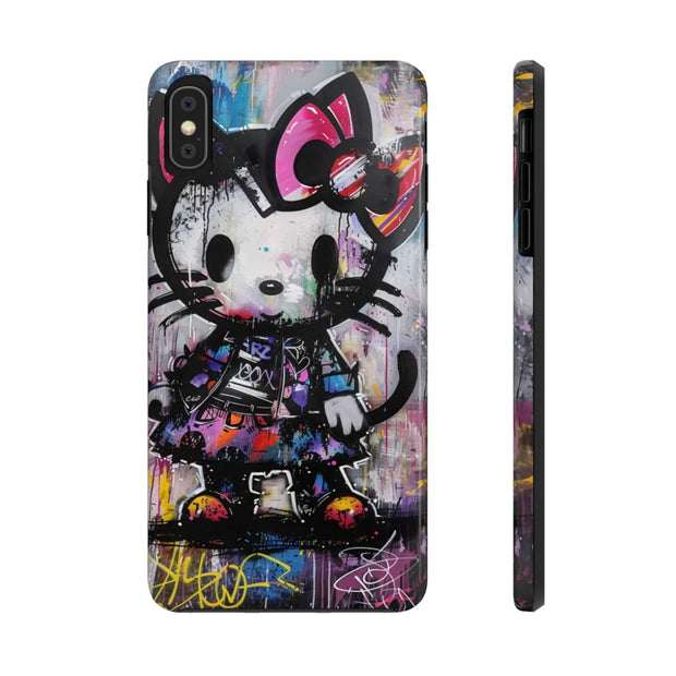 Goth Street Cat Pop Art Graffiti Tough Phone Case LavenderCeleste
