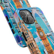 London Big Ben Collage Tough Phone Case – Vibrant City Pop Art Design