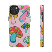 Retro Groovy Mushroom Tough Phone Case LavenderCeleste