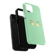 Chill Frogs on Mint Aesthetic Tough Phone Case LavenderCeleste