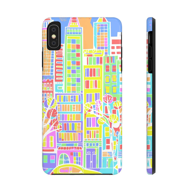Upper East Side Pastel City Tough Phone Case LavenderCeleste