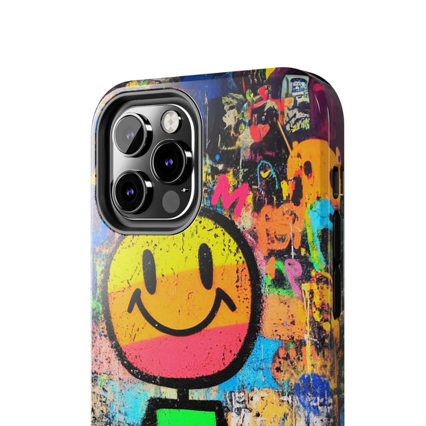 Rainbow Graffiti Smiley Tough Phone Case LavenderCeleste