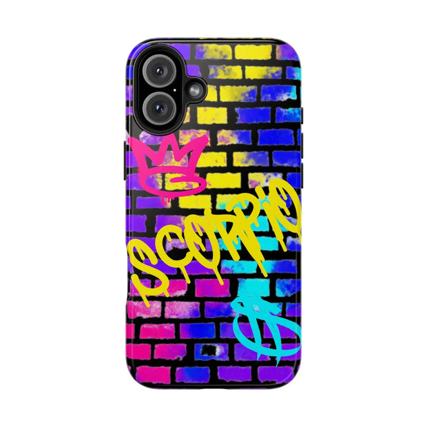 Scorpio Graffiti Wall Zodiac Tough Phone Case LavenderCeleste