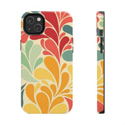 Vintage Retro 70s Abstract Groovy Tough Phone Case LavenderCeleste