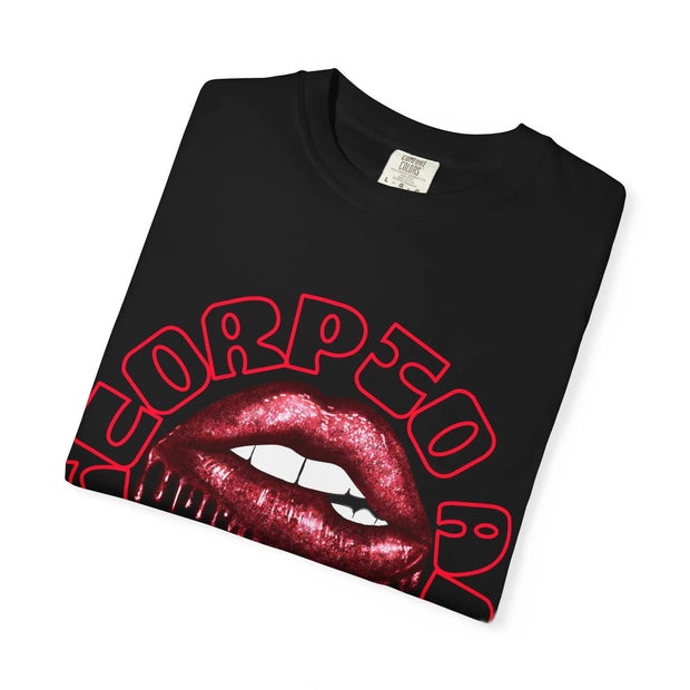Scorpio AF Dripping Lips Zodiac Comfort Colors Tee LavenderCeleste