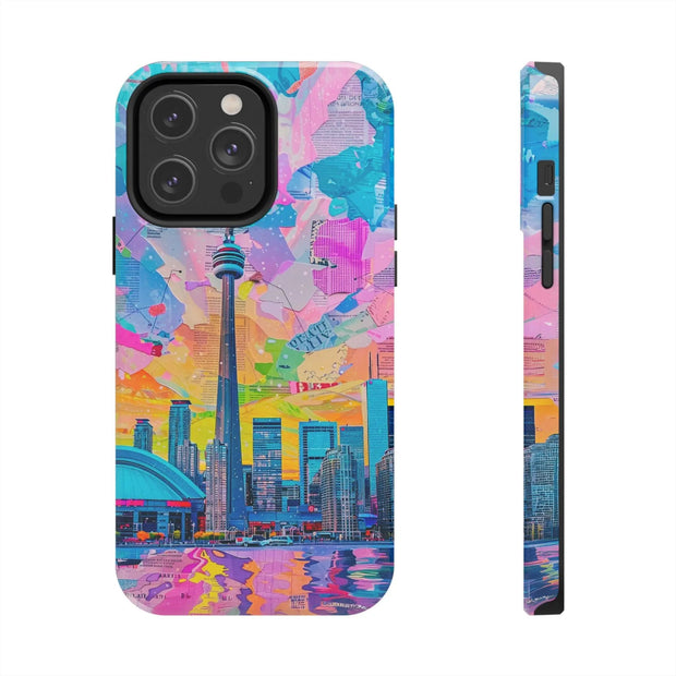 Toronto Pop Art Collage Skyline Tough Phone Case LavenderCeleste