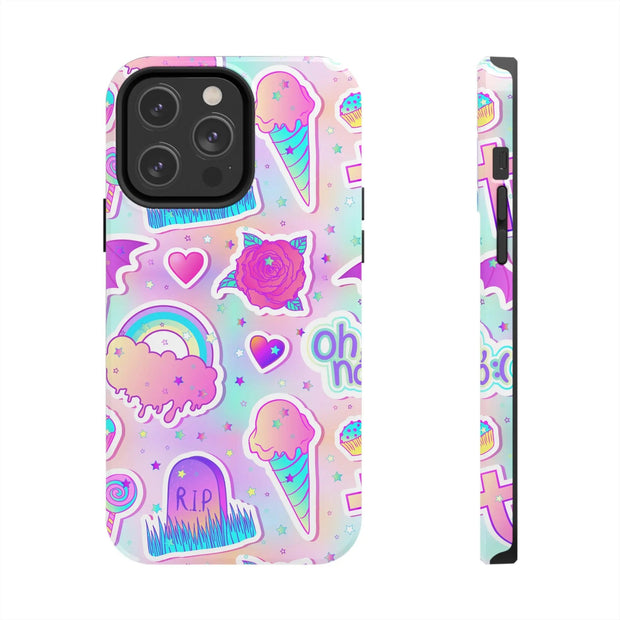 Pastel Goth Kawaii Graveyard Tough Phone Case LavenderCeleste