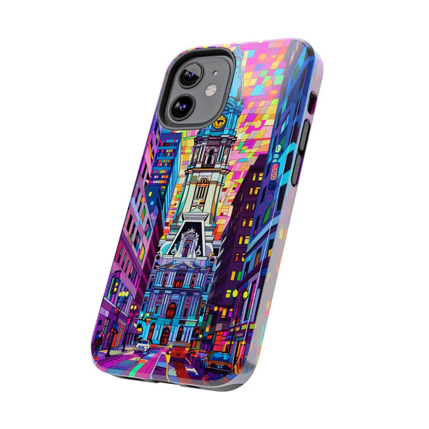 Philadelphia Pop Art Skyline Tough Phone Case LavenderCeleste