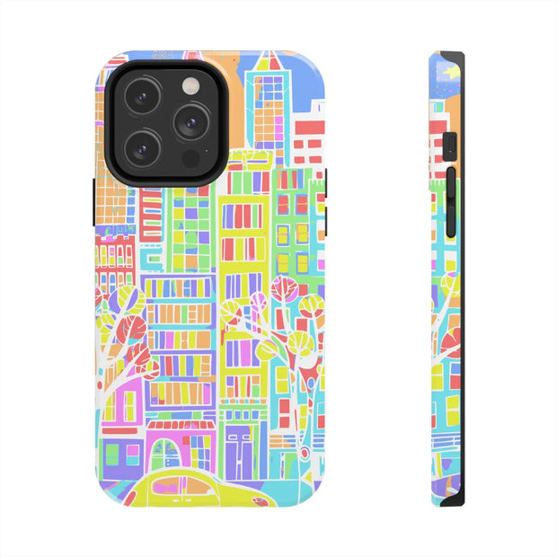Upper East Side Pastel City Tough Phone Case LavenderCeleste