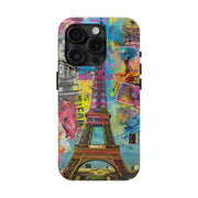 Paris Street Art Collage Tough Phone Case LavenderCeleste