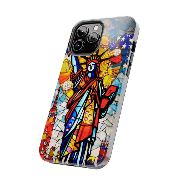 Statue of Liberty Mosaic Art Tough Phone Case LavenderCeleste