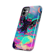 Mothman Tough Phone Case – Psychedelic Neon Cryptid Aesthetic - LavenderCeleste