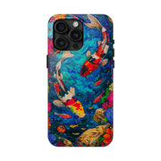 Vibrant Koi Pond Pop Art Tough Phone Case