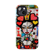 Queen of Hearts Pop Art Tough Phone Case LavenderCeleste