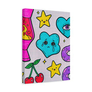 Kawaii Lava Lamp Sad Cloud Snake Matte Canvas Print LavenderCeleste